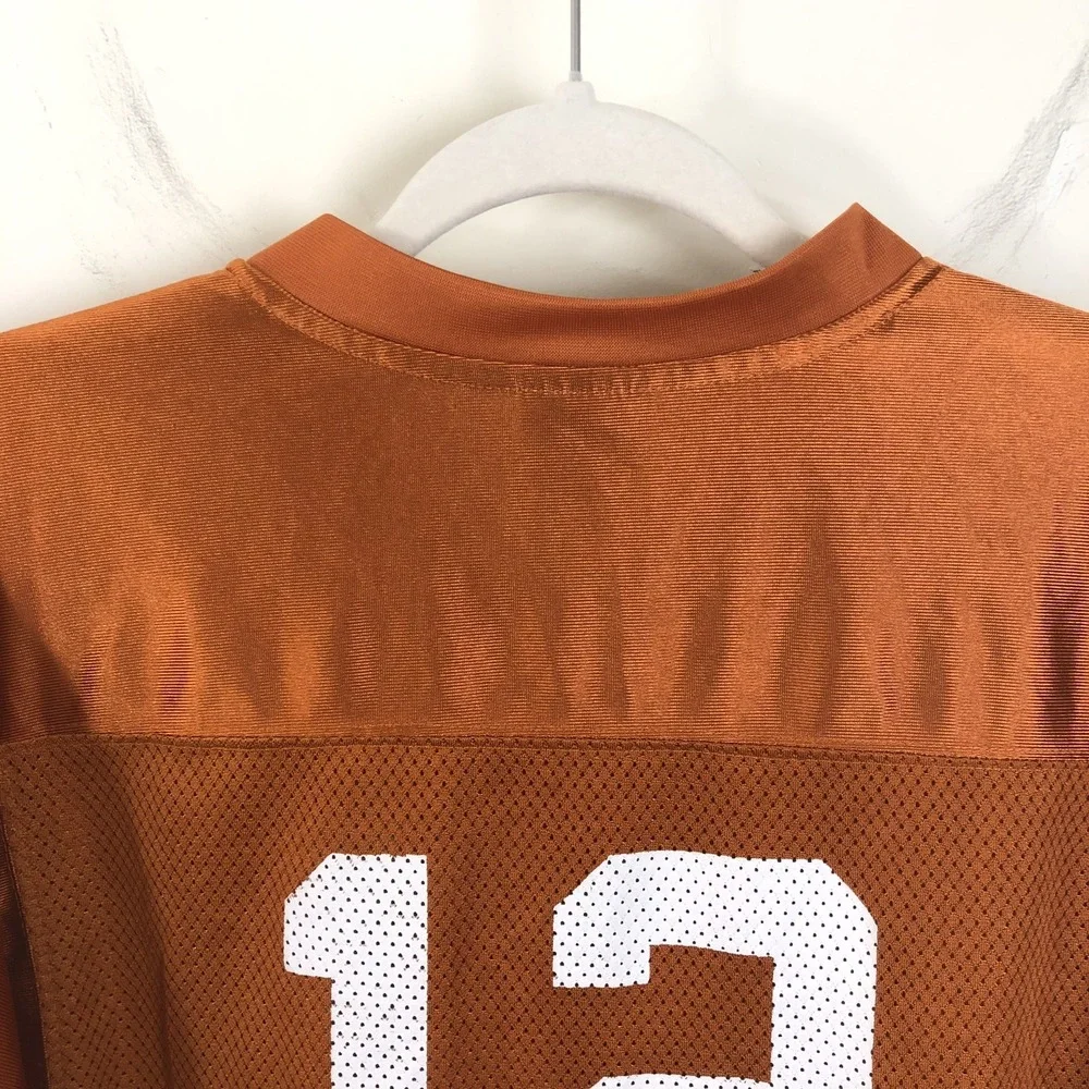 University Of Texas Longhorns NCAA #12  Jersey Sz Youth (14/16) Orange Football